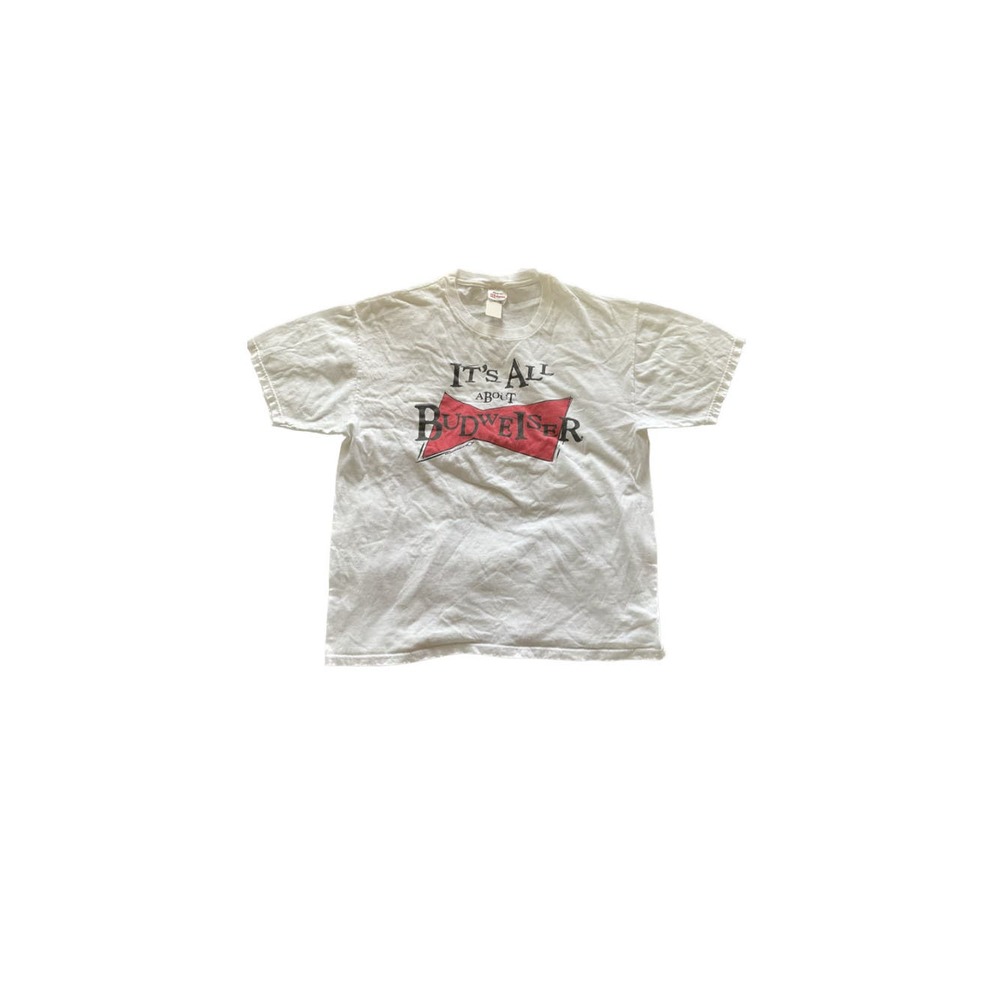 1999 “ it’s all about the Budweiser” white t shirt